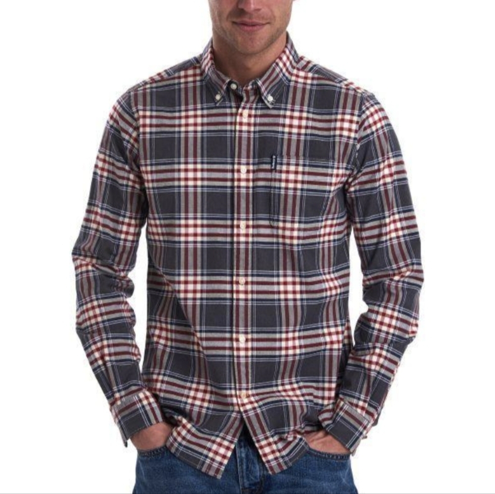 Barbour  Highland Checj 11 Tailored Fit Casual Button Down Shirt Sz.M